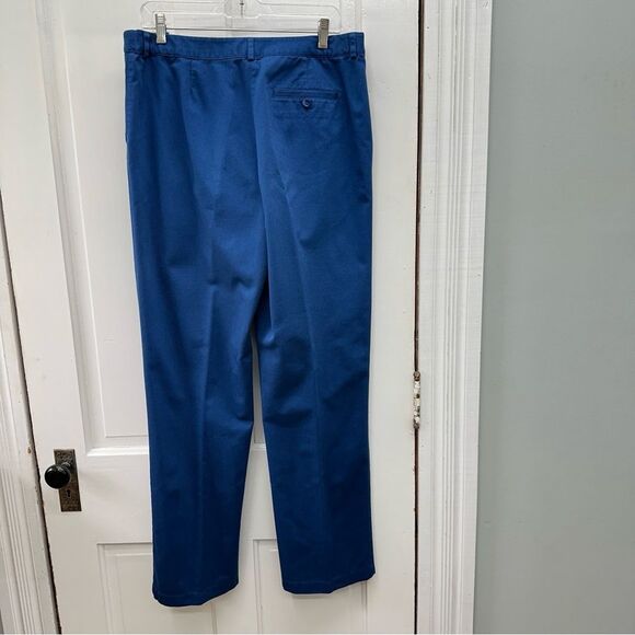 L.L. Bean Classic Fit navy pants slacks with adjustable elastic waist women's 12 - Picture 4 of 9